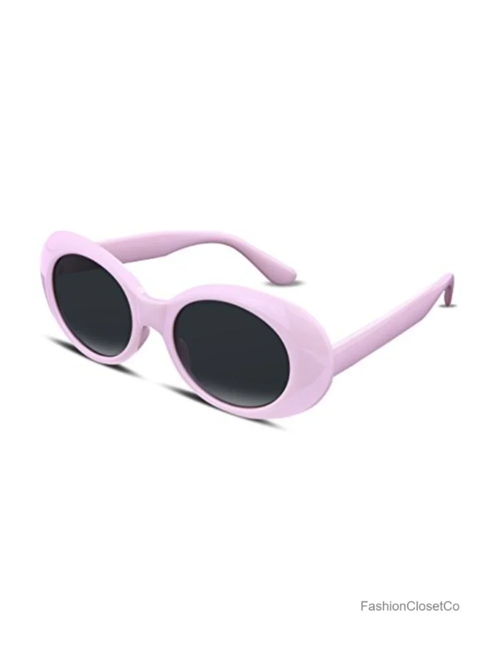 Retro Oval Sunglasses with UV400 Protection Oversized Clout Goggles